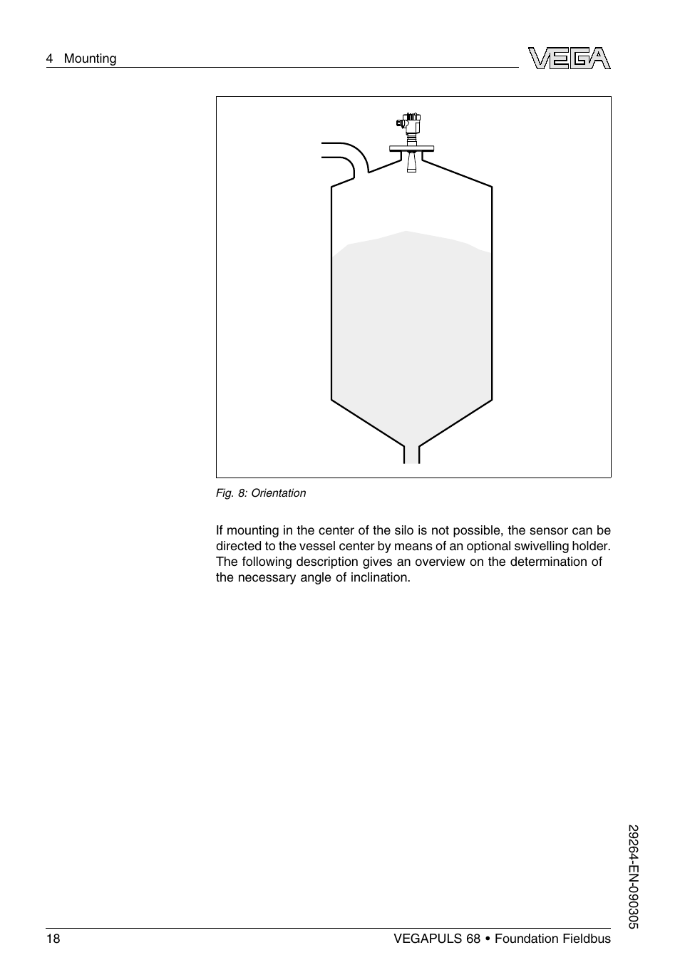 VEGA VEGAPULS 68 (≥ 2.0.0 - ≤ 3.8) Foundation Fieldbus User Manual | Page 18 / 84
