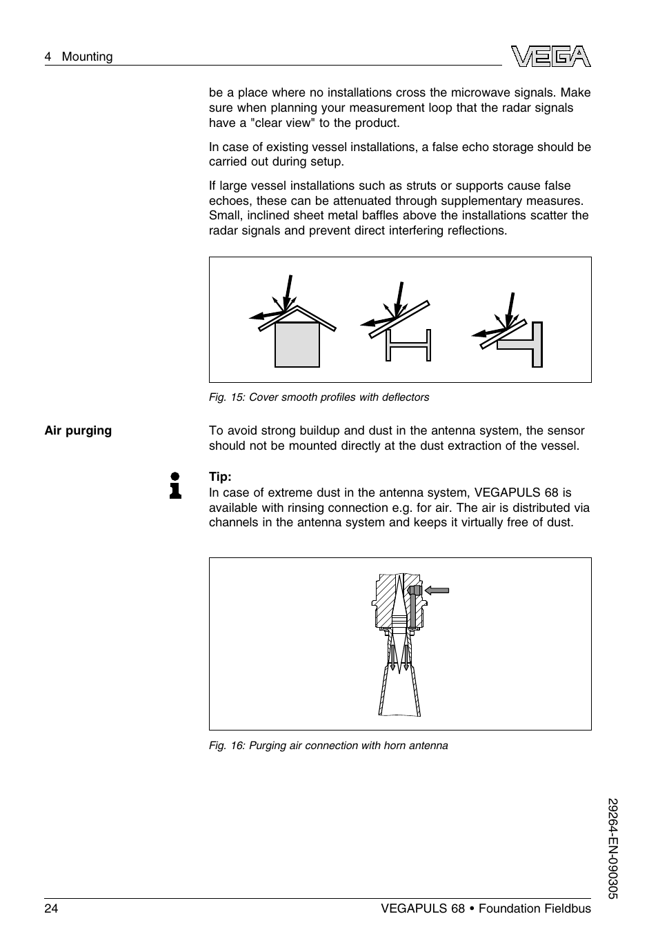 VEGA VEGAPULS 68 (≥ 2.0.0 - ≤ 3.8) Foundation Fieldbus User Manual | Page 24 / 84