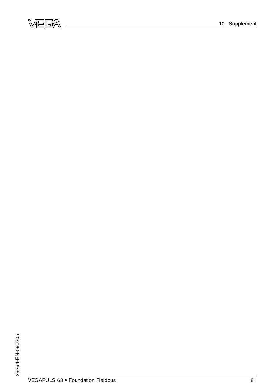 VEGA VEGAPULS 68 (≥ 2.0.0 - ≤ 3.8) Foundation Fieldbus User Manual | Page 81 / 84