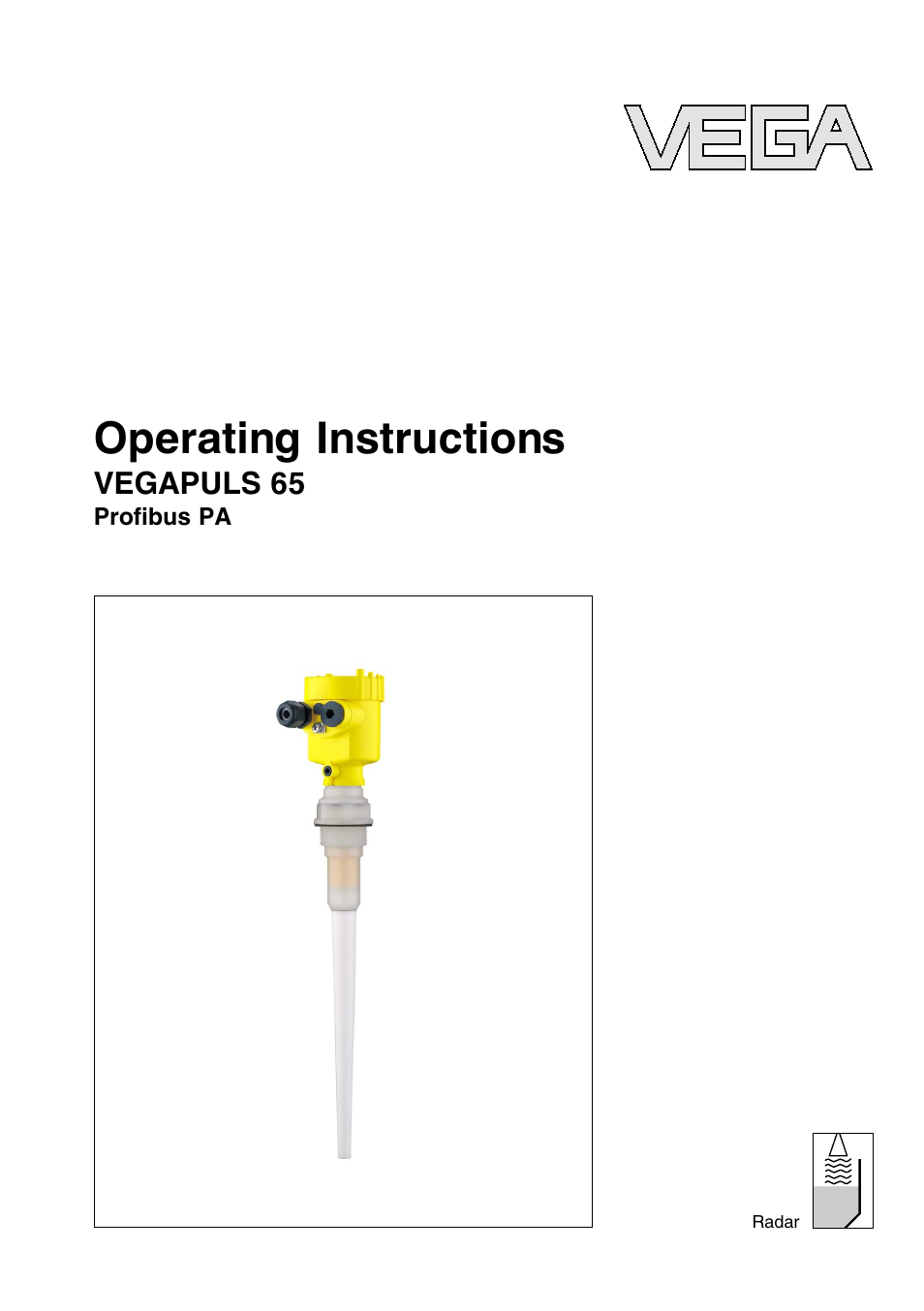VEGA VEGAPULS 65 (≥ 2.0.0 - ≤ 3.8) Proﬁbus PA User Manual | 64 pages