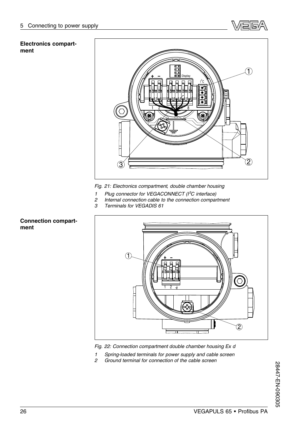 VEGA VEGAPULS 65 (≥ 2.0.0 - ≤ 3.8) Proﬁbus PA User Manual | Page 26 / 64