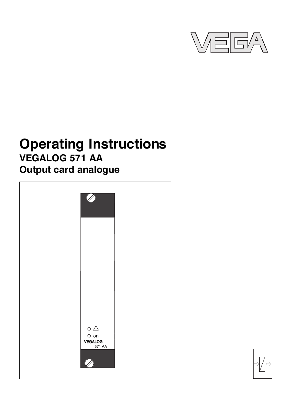 VEGA VEGALOG 571 AA User Manual | 20 pages