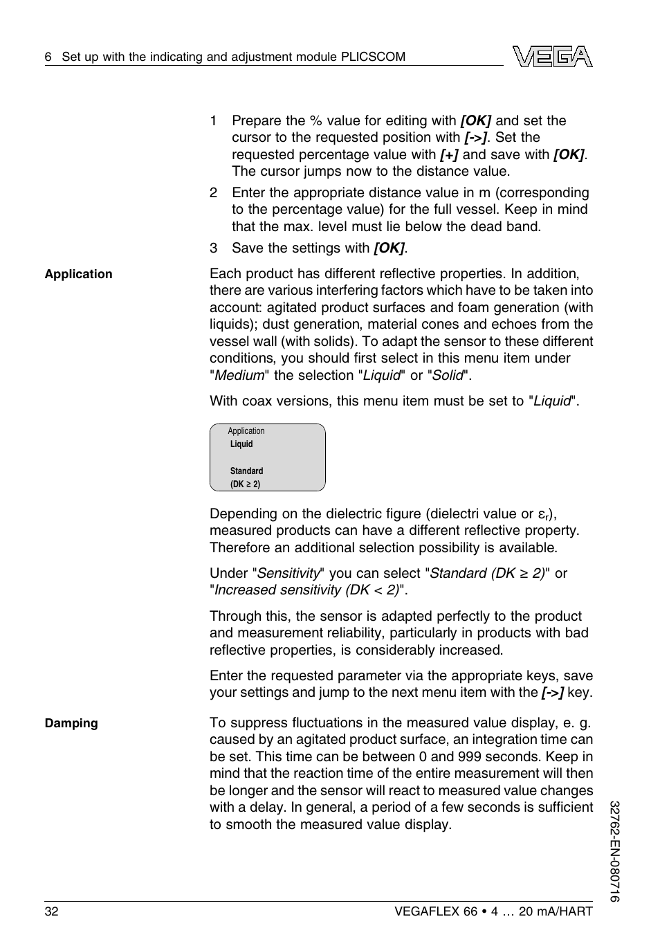 VEGA VEGAFLEX 66 (-110…+400°C) 4 … 20 mA_HART User Manual | Page 32 / 64