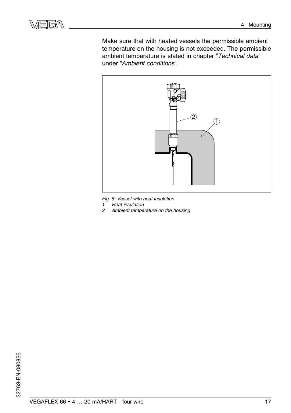 VEGA VEGAFLEX 66 (-110…+400°C) 4 … 20 mA_HART - four-wire User Manual | Page 17 / 56