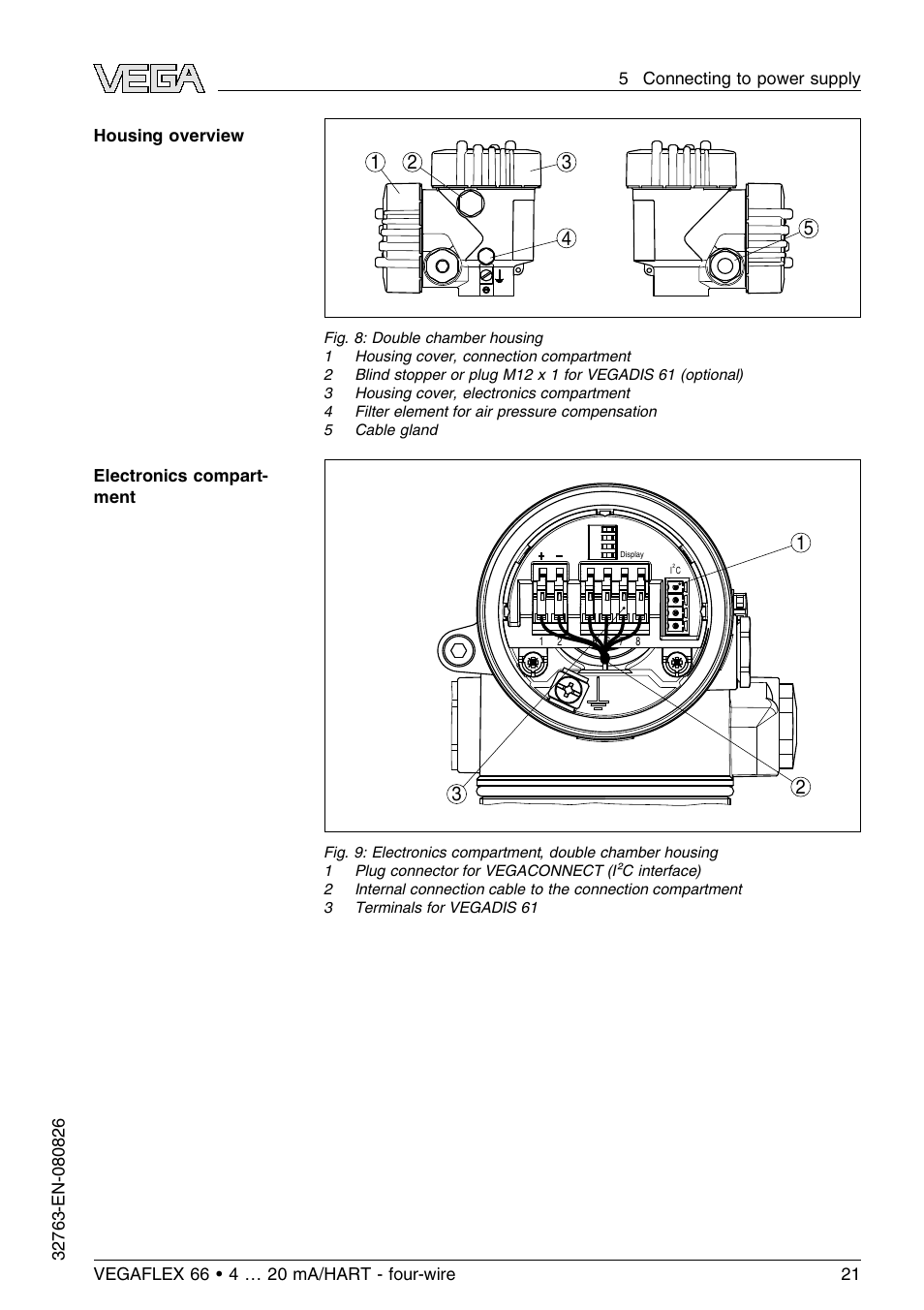 VEGA VEGAFLEX 66 (-110…+400°C) 4 … 20 mA_HART - four-wire User Manual | Page 21 / 56