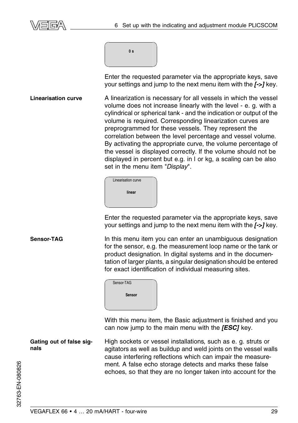 VEGA VEGAFLEX 66 (-110…+400°C) 4 … 20 mA_HART - four-wire User Manual | Page 29 / 56