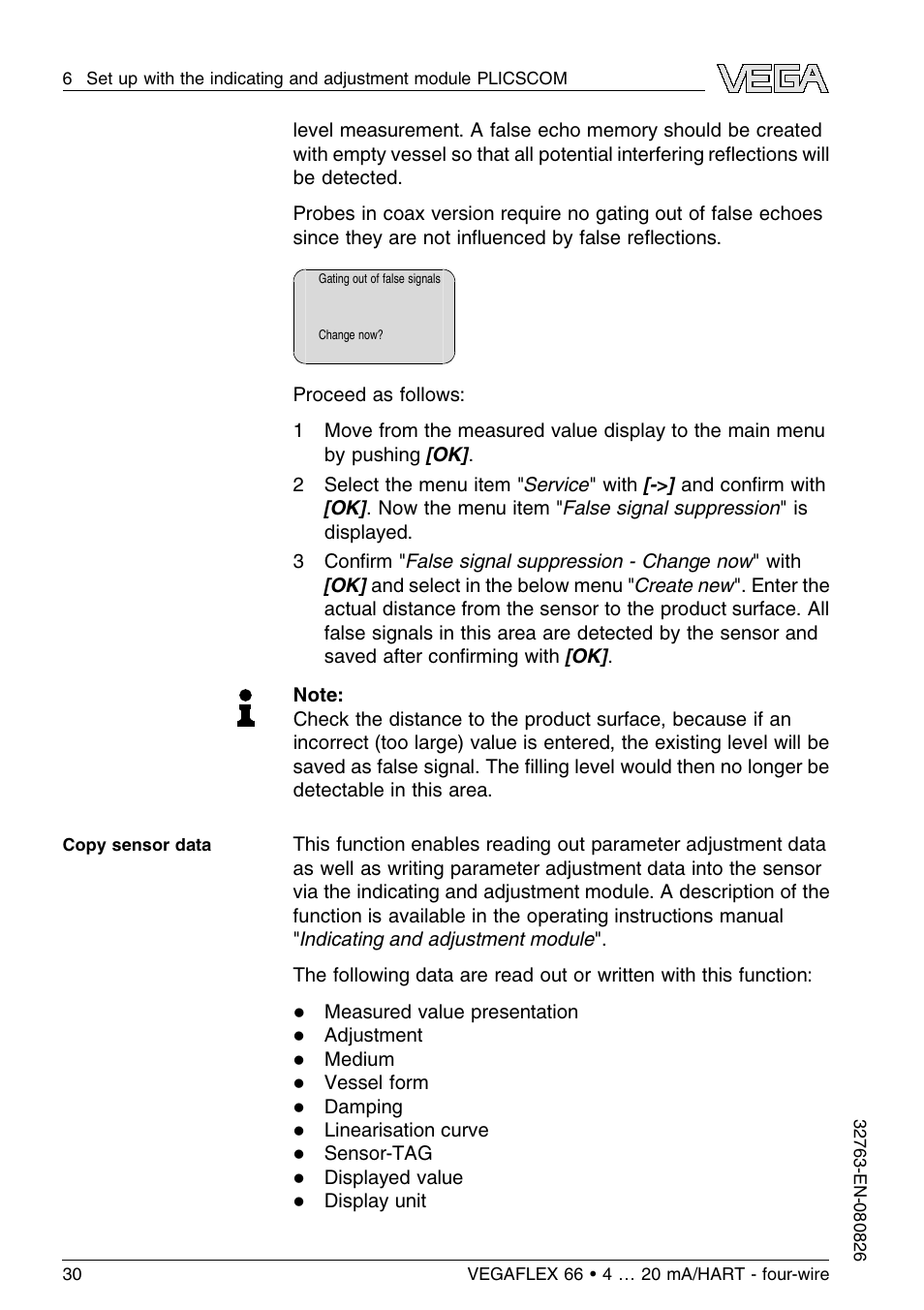 VEGA VEGAFLEX 66 (-110…+400°C) 4 … 20 mA_HART - four-wire User Manual | Page 30 / 56