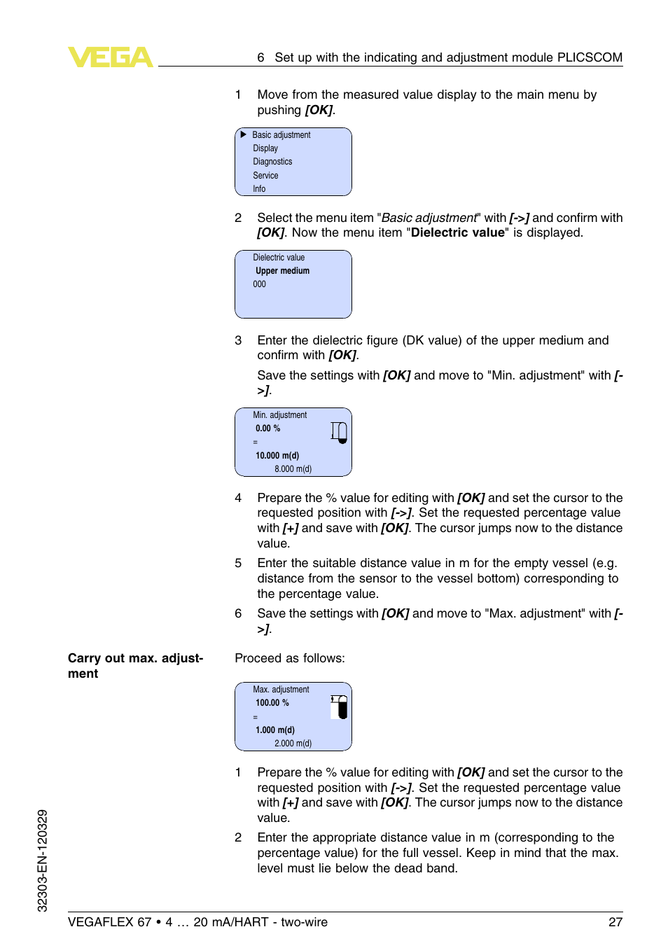 VEGA VEGAFLEX 67 (-40…+150°C PFA insulated) 4 … 20 mA_HART two-wire User Manual | Page 27 / 60