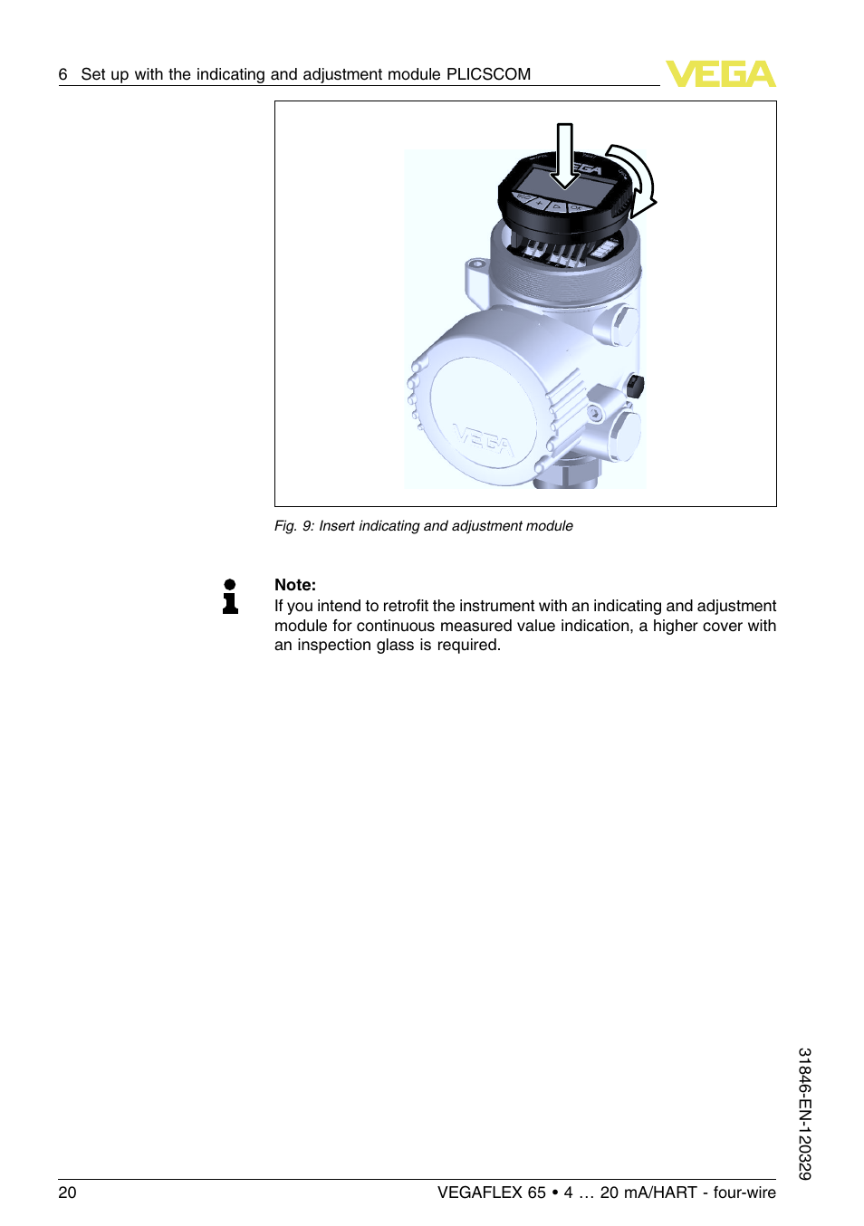 VEGA VEGAFLEX 65 4 … 20 mA_HART four-wire User Manual | Page 20 / 52