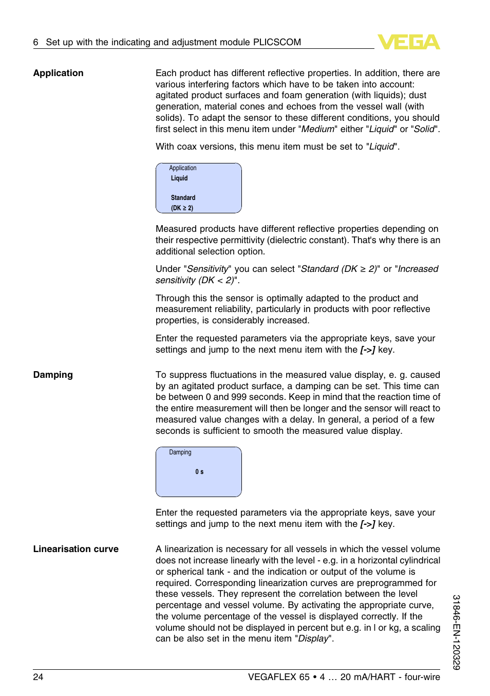 VEGA VEGAFLEX 65 4 … 20 mA_HART four-wire User Manual | Page 24 / 52