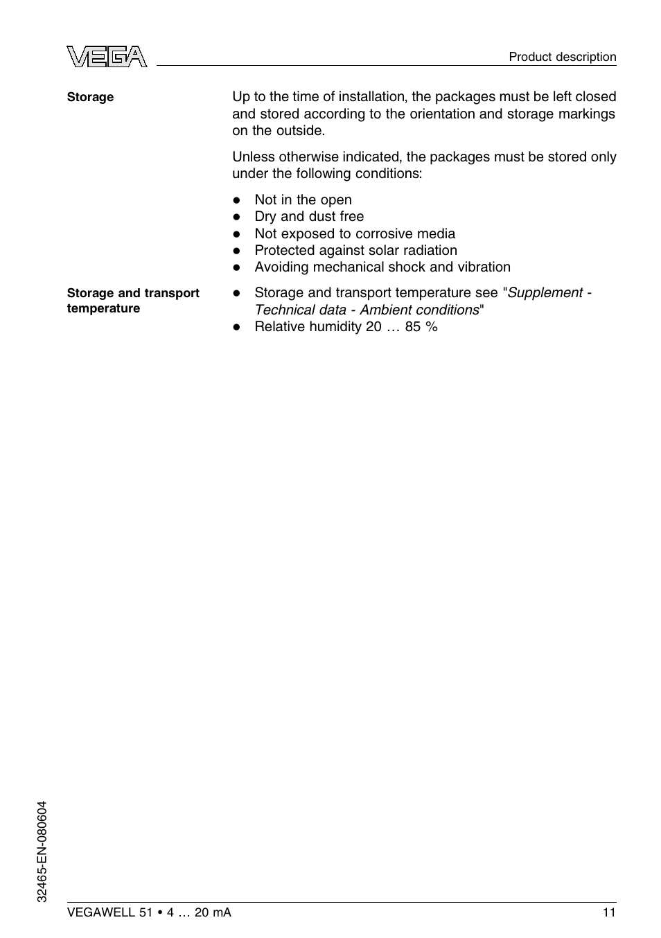 VEGA VEGAWELL 51 4 … 20 mA User Manual | Page 11 / 36