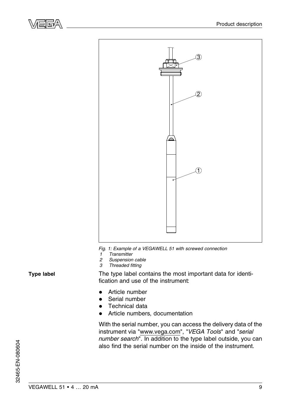 VEGA VEGAWELL 51 4 … 20 mA User Manual | Page 9 / 36