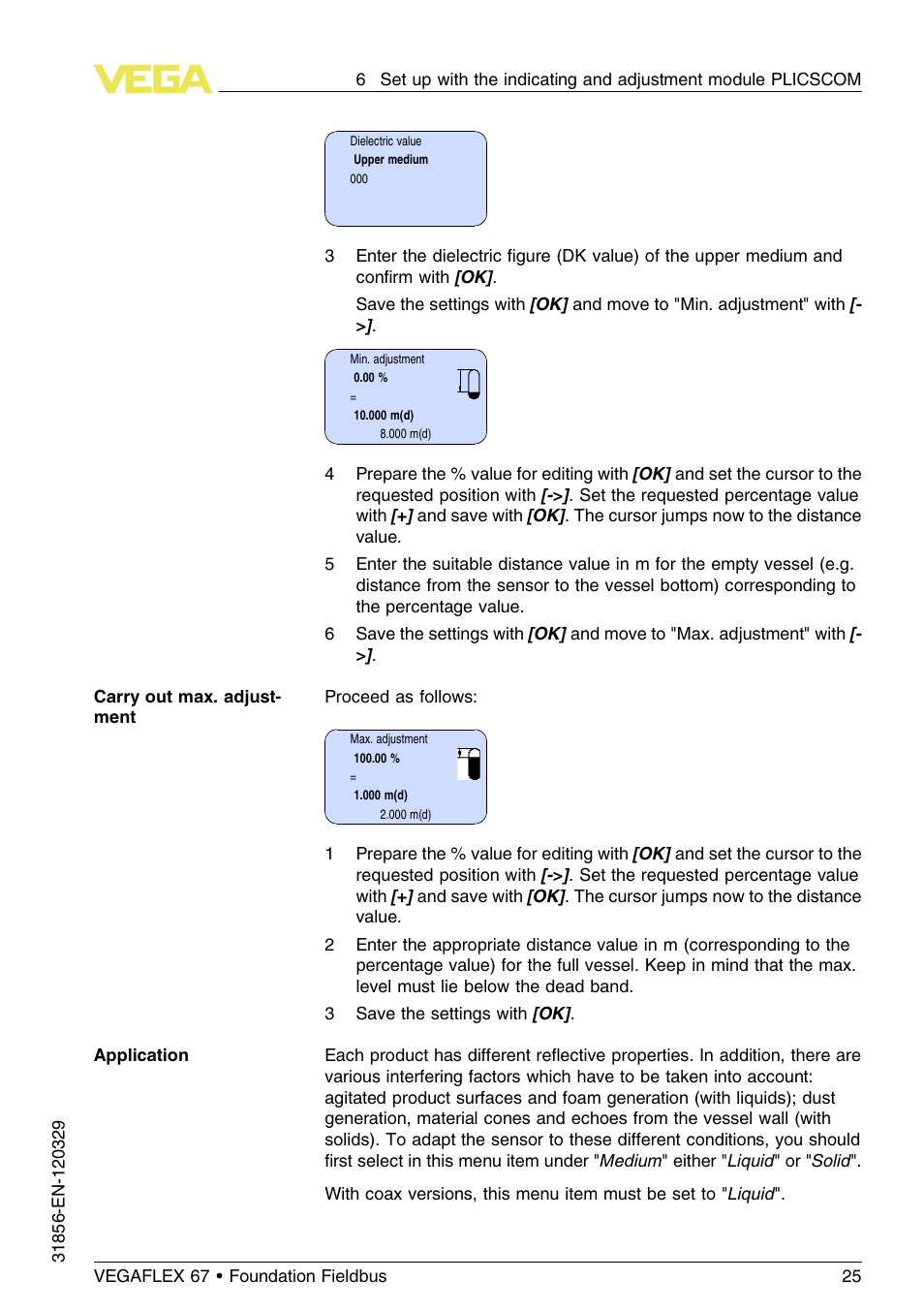 VEGA VEGAFLEX 67 (-40…+150°C) Foundation Fieldbus User Manual | Page 25 / 60
