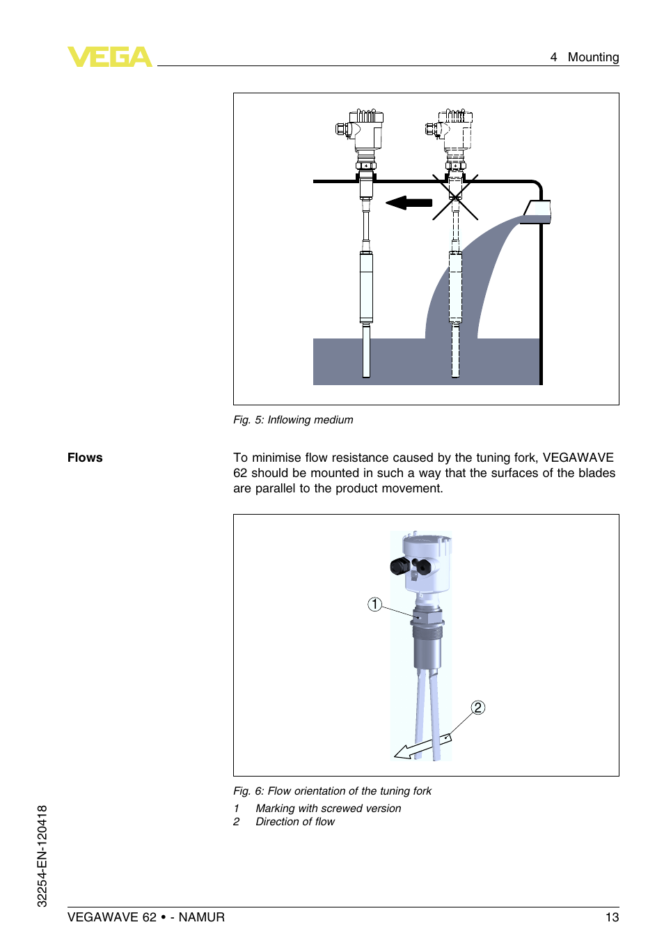 VEGA VEGAWAVE 62 - NAMUR User Manual | Page 13 / 40