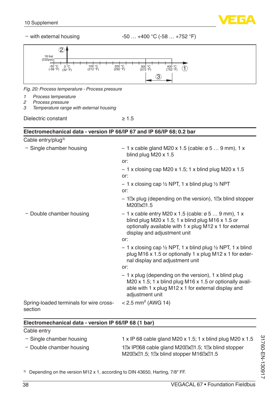 VEGA VEGACAL 67 Foundation Fieldbus User Manual | Page 38 / 48