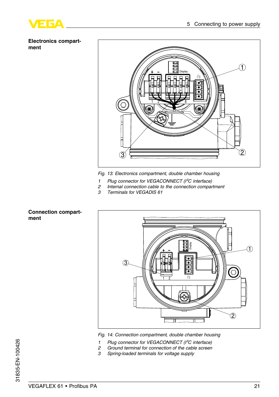 VEGA VEGAFLEX 61 Profibus PA User Manual | Page 21 / 64