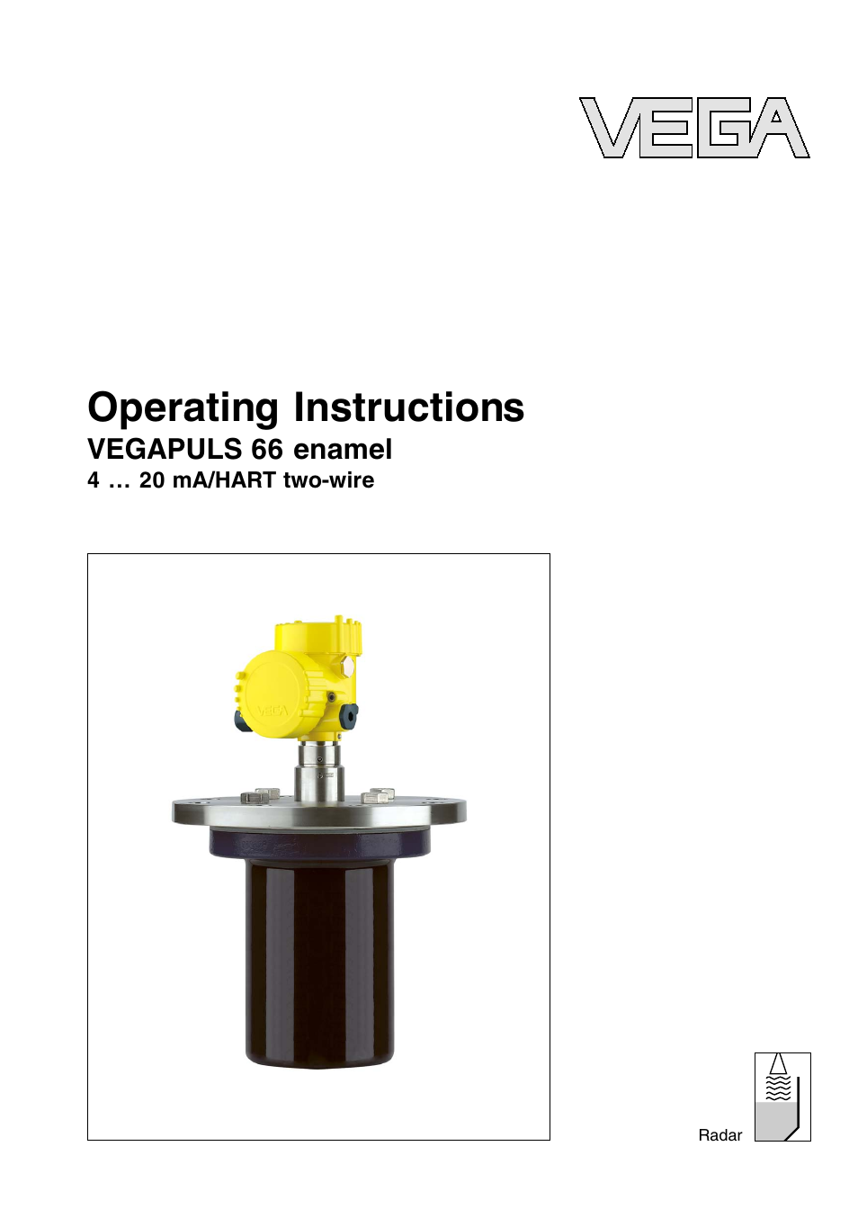 VEGA VEGAPULS 66 (≥ 2.0.0 - ≤ 3.8) enamel 4 … 20 mA_HART two-wire User Manual | 64 pages