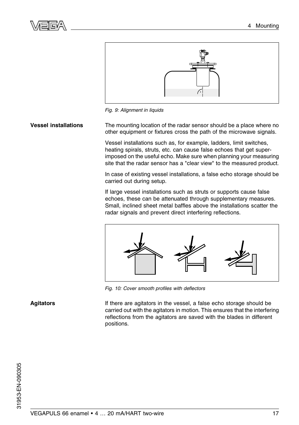 VEGA VEGAPULS 66 (≥ 2.0.0 - ≤ 3.8) enamel 4 … 20 mA_HART two-wire User Manual | Page 17 / 64