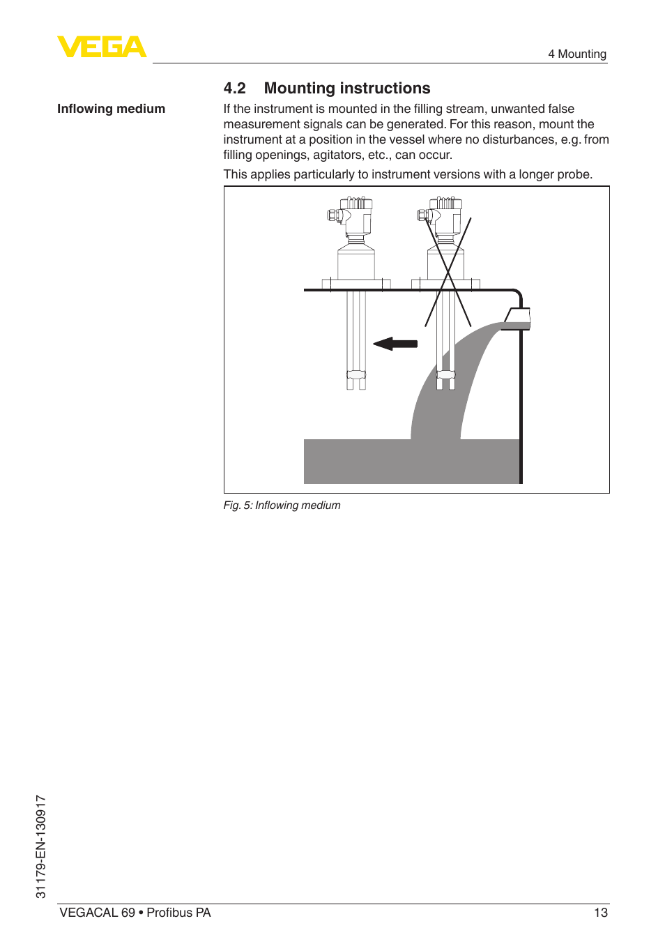 2 mounting instructions | VEGA VEGACAL 69 Profibus PA User Manual | Page 13 / 48