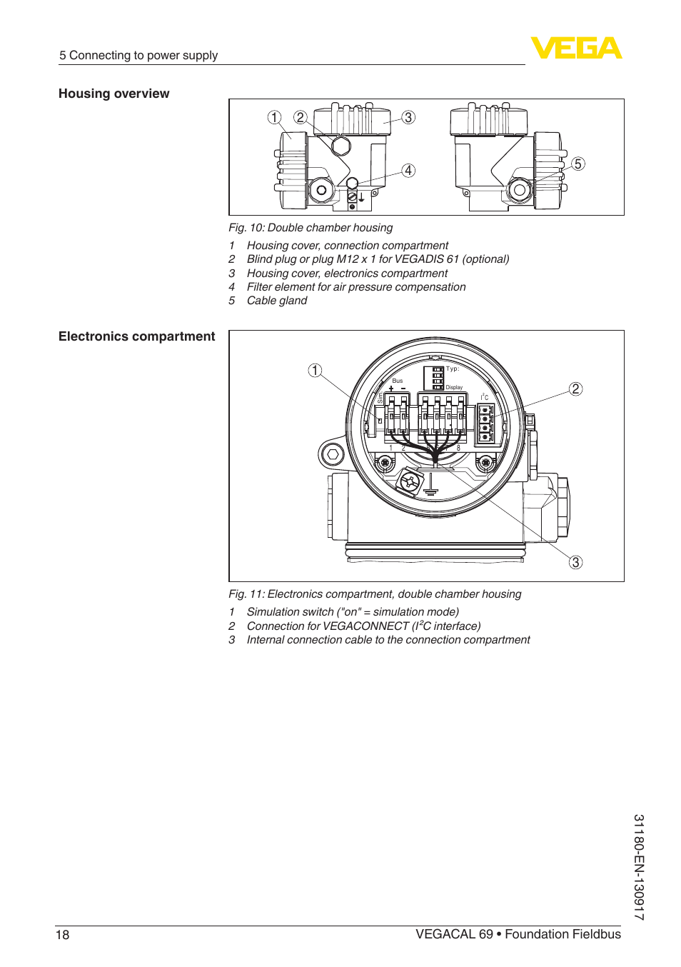 VEGA VEGACAL 69 Foundation Fieldbus User Manual | Page 18 / 48