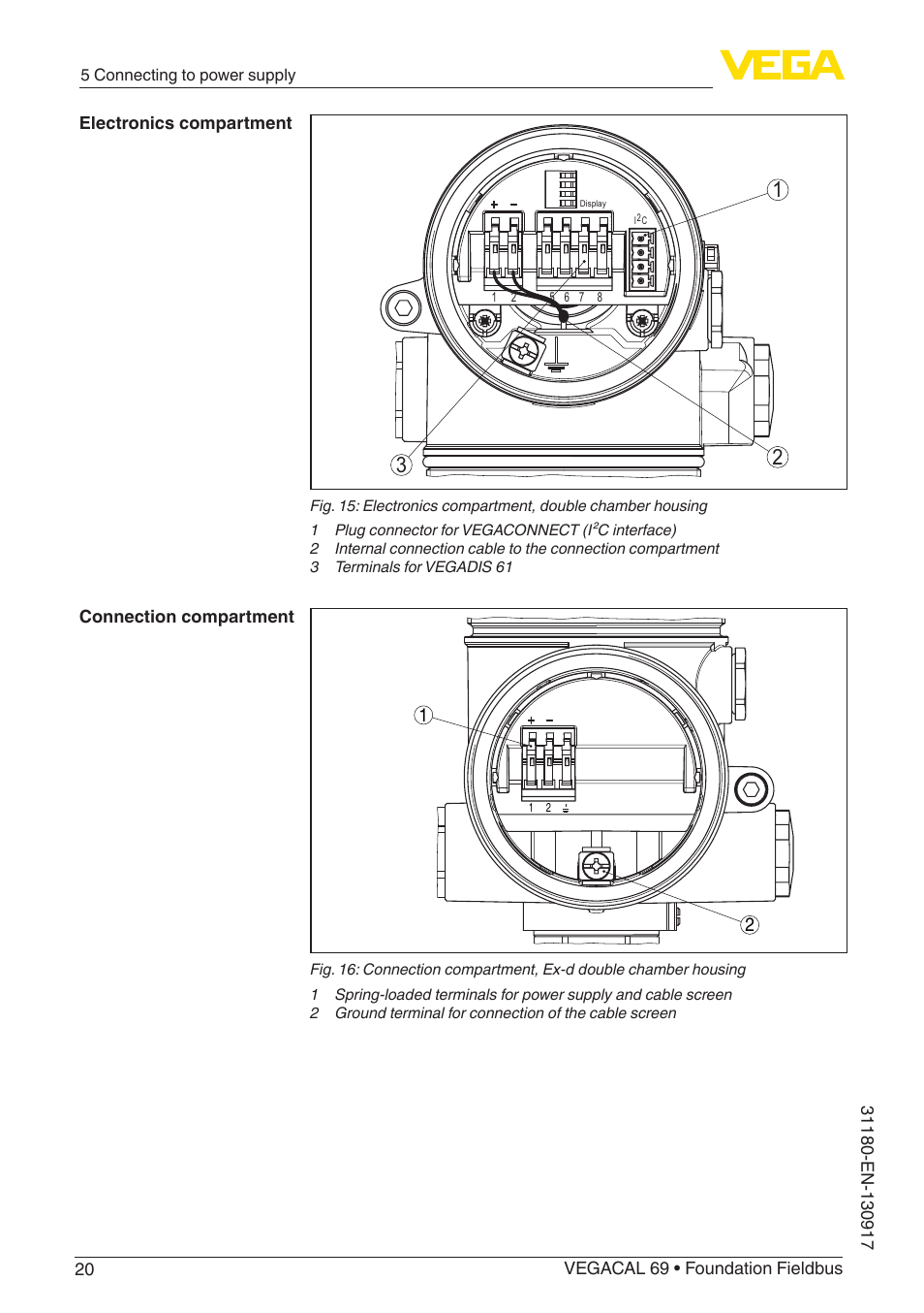 VEGA VEGACAL 69 Foundation Fieldbus User Manual | Page 20 / 48