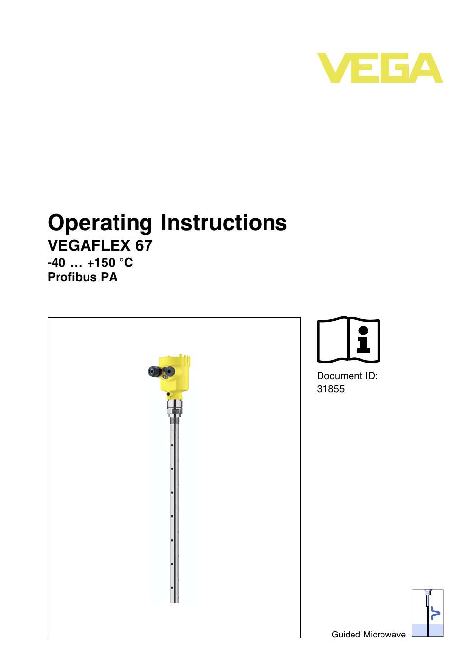 VEGA VEGAFLEX 67 (-40…+150°C) Profibus PA User Manual | 64 pages