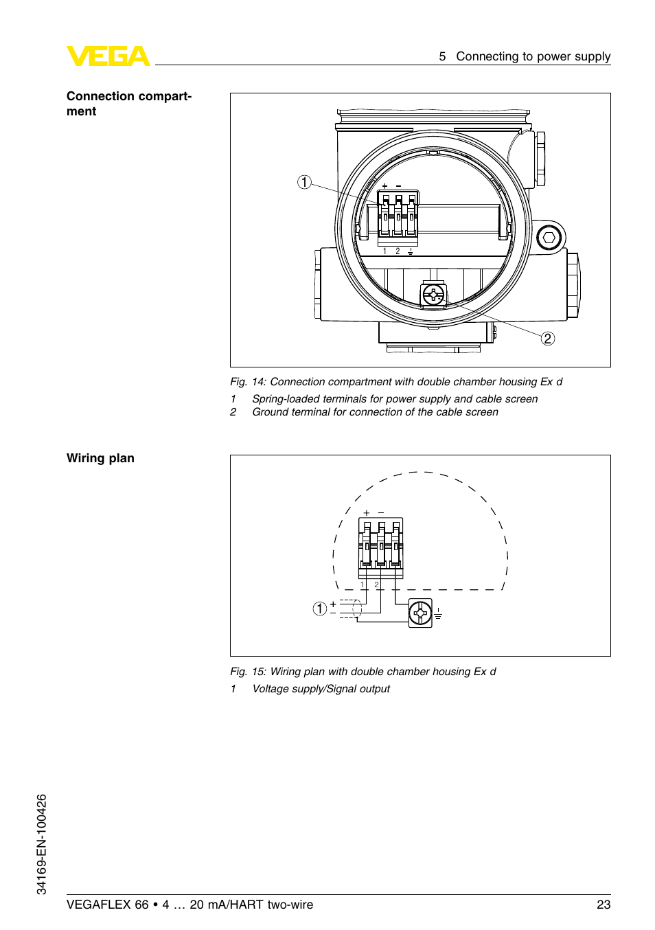 VEGA VEGAFLEX 66 (-20…+250°C) 4 … 20 mA_HART two-wire User Manual | Page 23 / 64