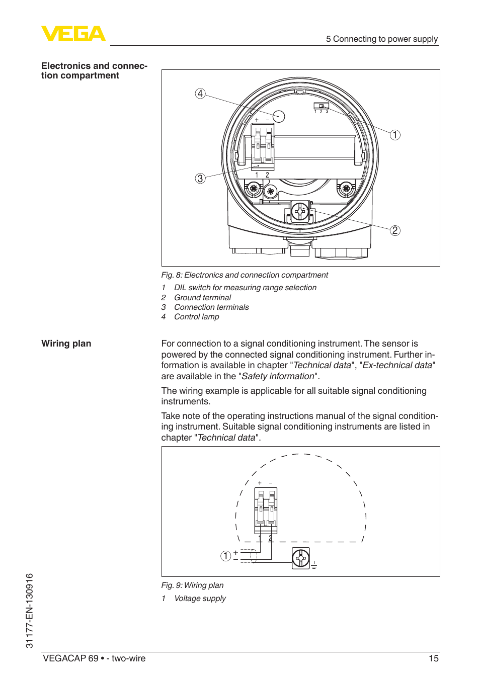 VEGA VEGACAP 69 - two-wire User Manual | Page 15 / 32