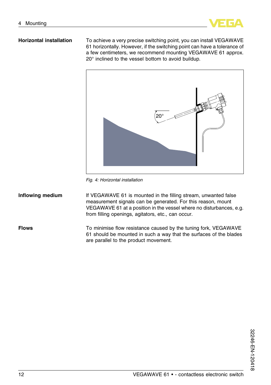 VEGA VEGAWAVE 61 - contactless electronic switch User Manual | Page 12 / 36