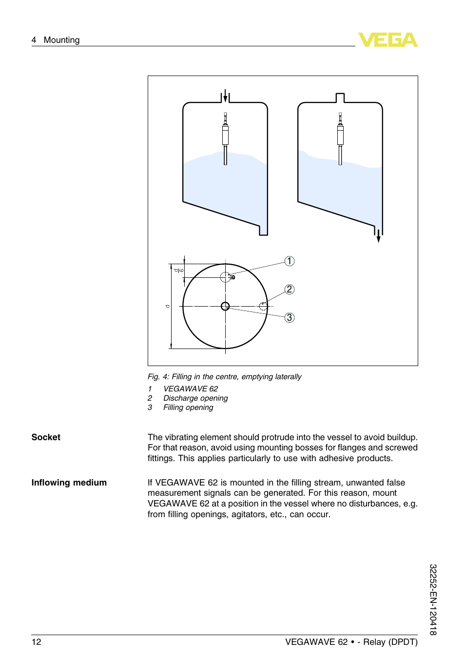 VEGA VEGAWAVE 62 - Relay (DPDT) User Manual | Page 12 / 32