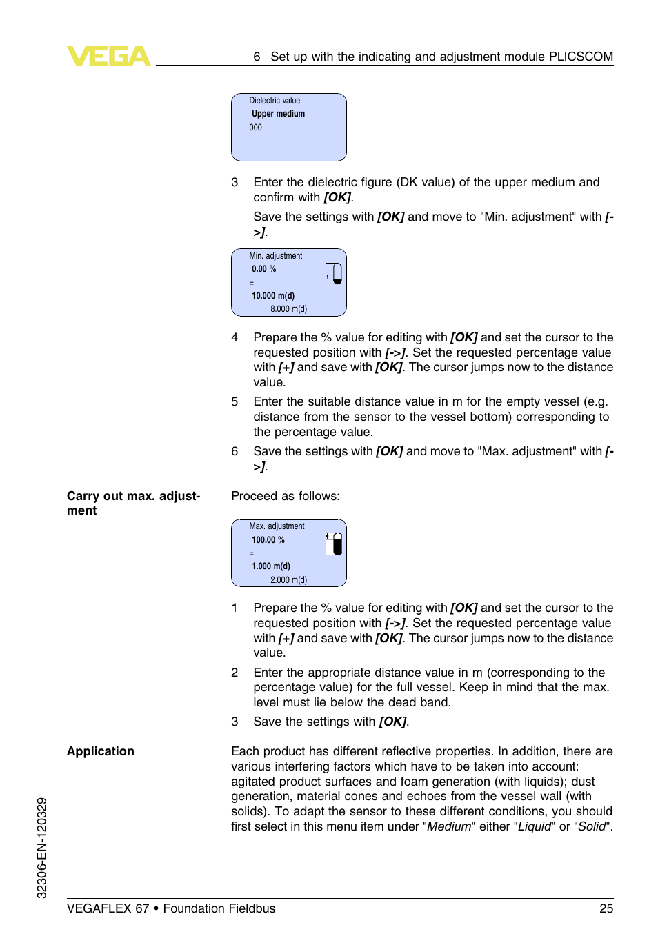 VEGA VEGAFLEX 67 (-40…+150°C PFA insulated) Foundation Fieldbus User Manual | Page 25 / 60