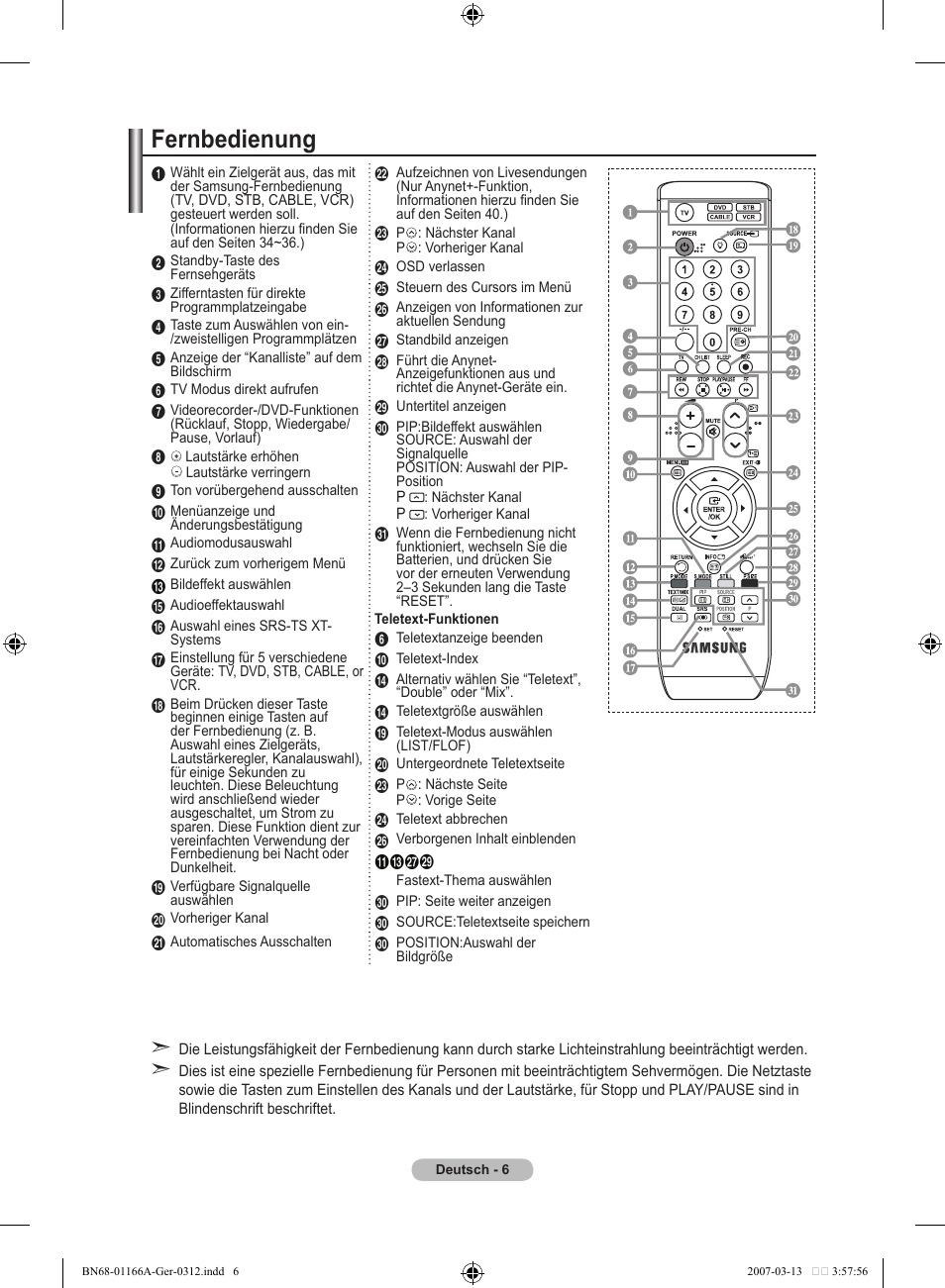 Fernbedienung | Samsung LE32R8 User Manual | Page 100 / 559