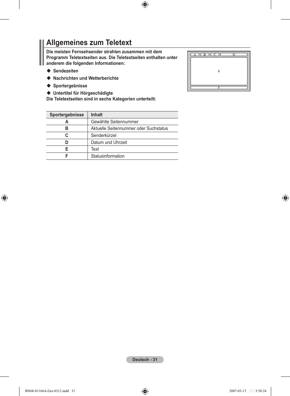 Allgemeines zum teletext | Samsung LE32R8 User Manual | Page 125 / 559