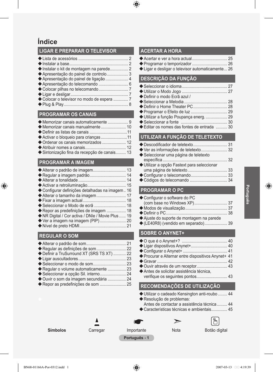 Índice | Samsung LE32R8 User Manual | Page 281 / 559