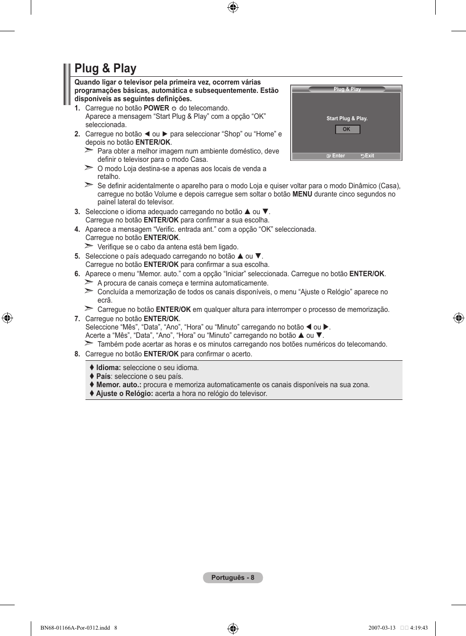 Plug & play | Samsung LE32R8 User Manual | Page 288 / 559