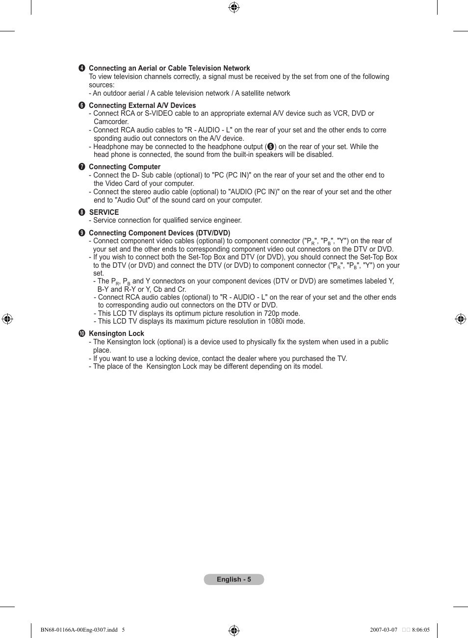 Samsung LE32R8 User Manual | Page 7 / 559