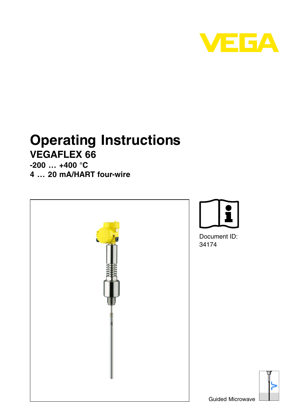 VEGA VEGAFLEX 66 (-200…+400°C) 4 … 20 mA_HART four-wire User Manual | 60 pages