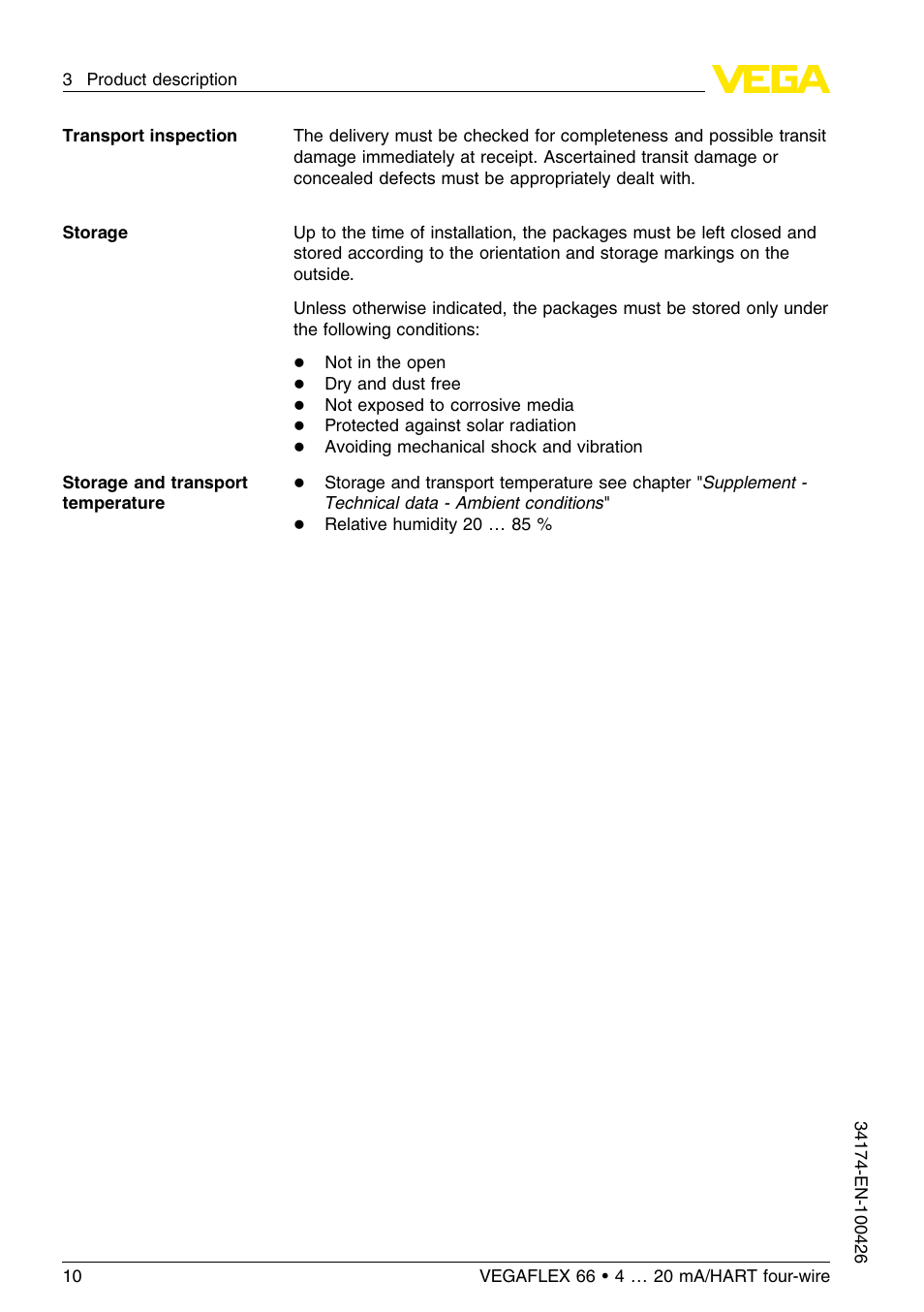 VEGA VEGAFLEX 66 (-200…+400°C) 4 … 20 mA_HART four-wire User Manual | Page 10 / 60