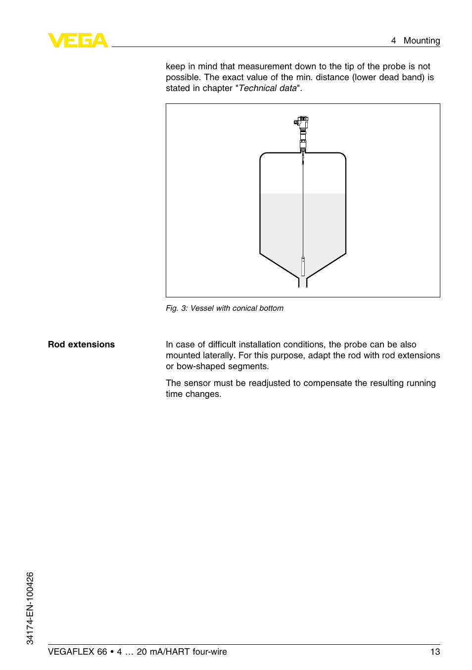 VEGA VEGAFLEX 66 (-200…+400°C) 4 … 20 mA_HART four-wire User Manual | Page 13 / 60