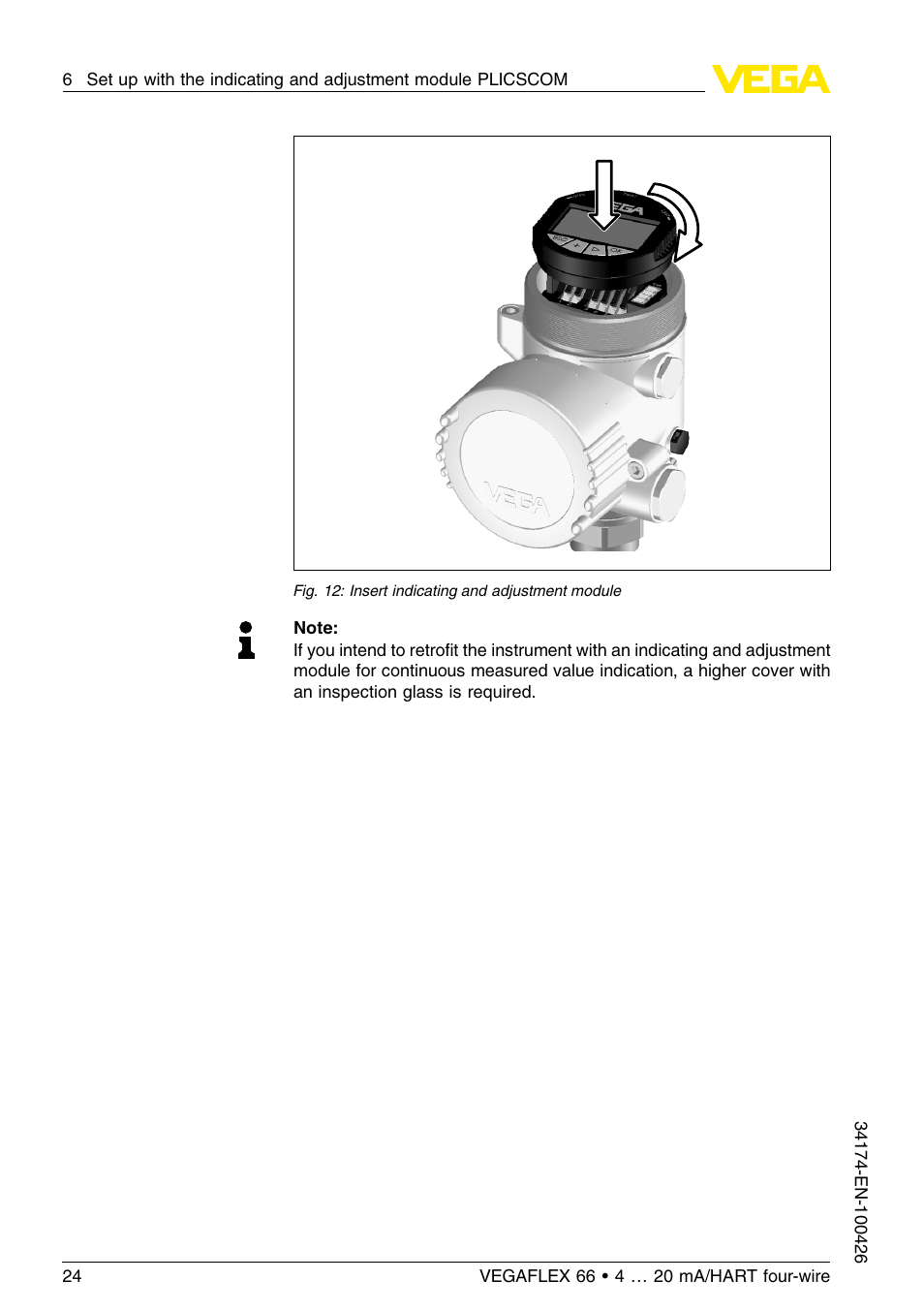VEGA VEGAFLEX 66 (-200…+400°C) 4 … 20 mA_HART four-wire User Manual | Page 24 / 60