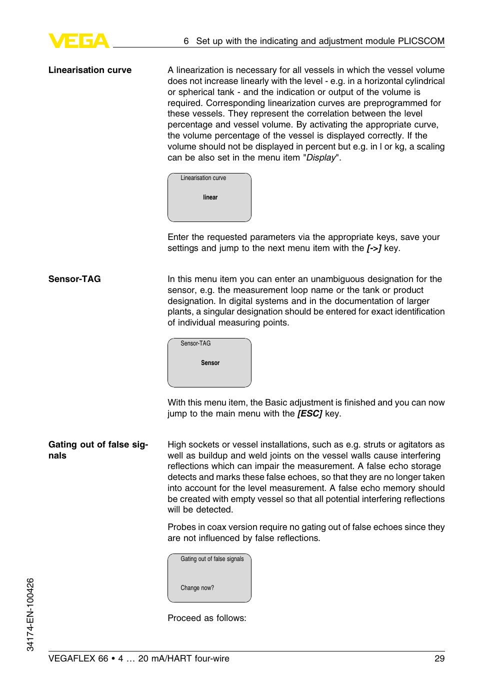 VEGA VEGAFLEX 66 (-200…+400°C) 4 … 20 mA_HART four-wire User Manual | Page 29 / 60