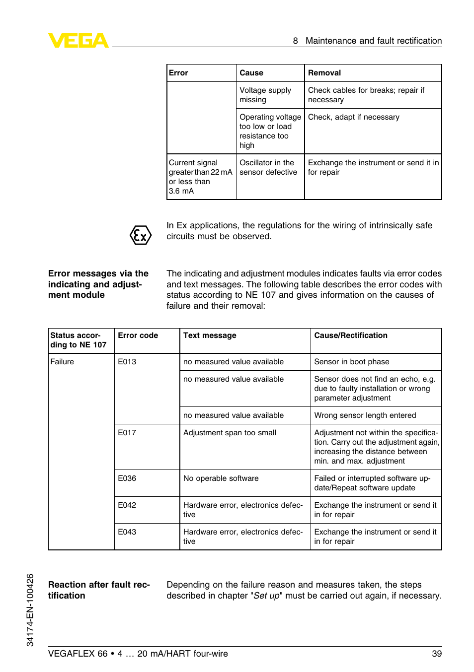 VEGA VEGAFLEX 66 (-200…+400°C) 4 … 20 mA_HART four-wire User Manual | Page 39 / 60