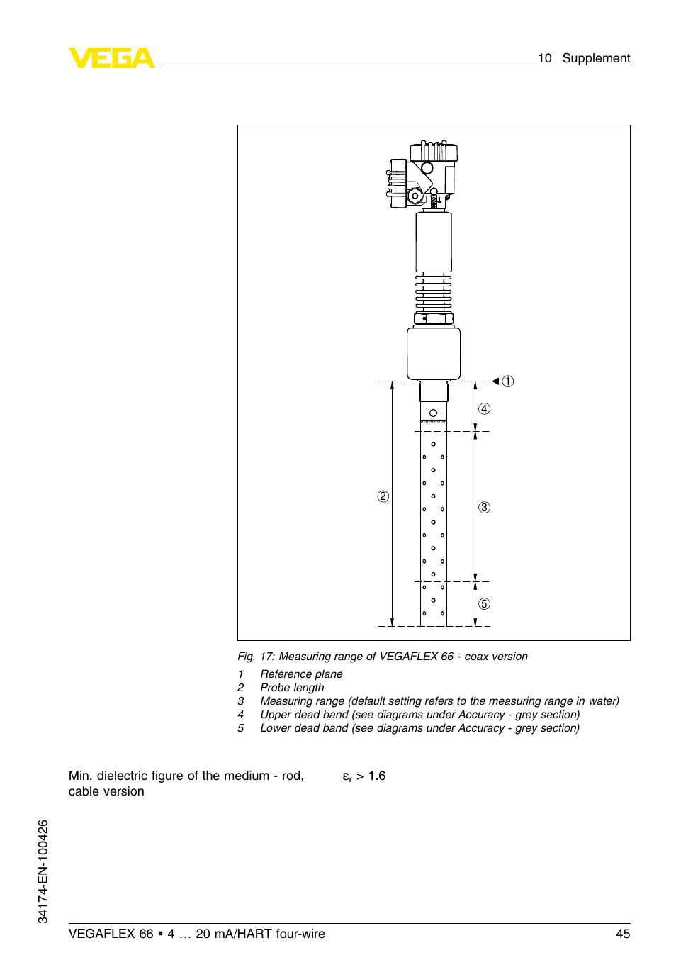 VEGA VEGAFLEX 66 (-200…+400°C) 4 … 20 mA_HART four-wire User Manual | Page 45 / 60