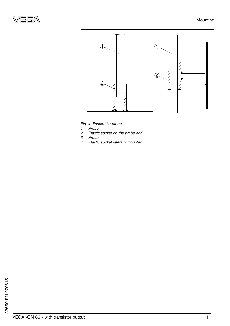 VEGA VEGAKON 66 with transistor output User Manual | Page 11 / 28