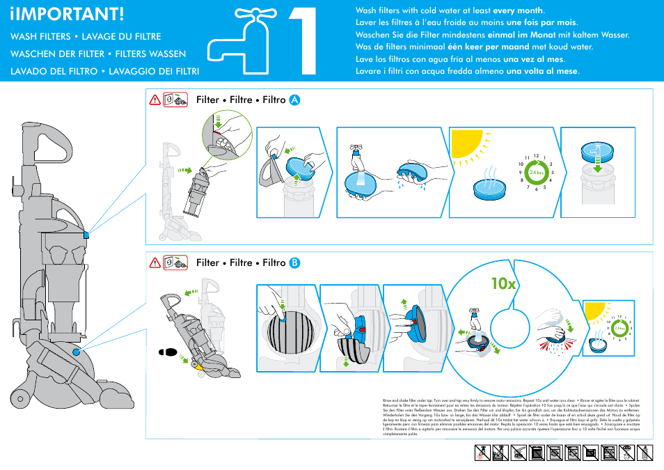 Important | DYSON DC 24 User Manual | Page 8 / 15