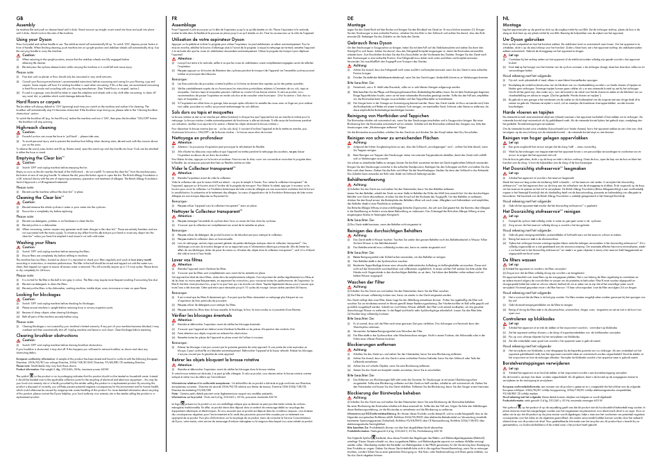 DYSON DC 24 User Manual | Page 9 / 15