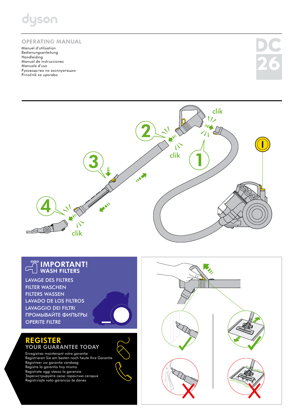 DYSON DC 26 User Manual | 19 pages