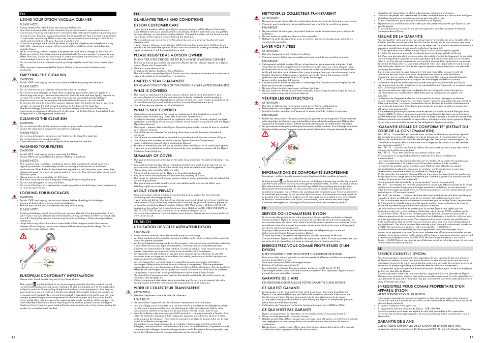 DYSON DC 26 User Manual | Page 9 / 19