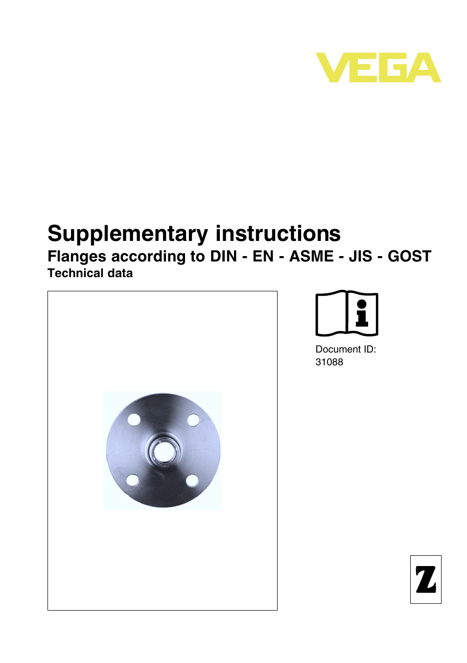 VEGA Flanges according to DIN - EN - ASME - JIS - GOST User Manual | 28 pages