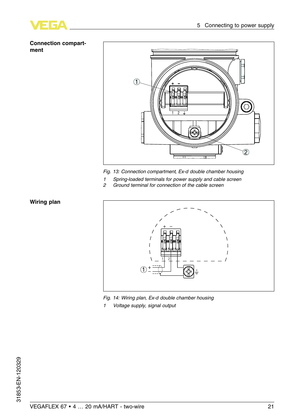 VEGA VEGAFLEX 67 (-40…+150°C) 4 … 20 mA_HART two-wire User Manual | Page 21 / 64